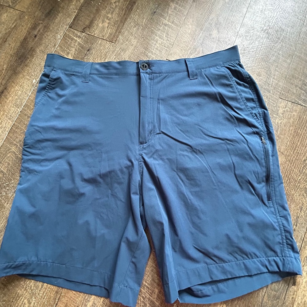 Orvis Tech Shorts Mens 40 Navy Blue 4-Way Stretch Hiking Fishing Outdoor Utility